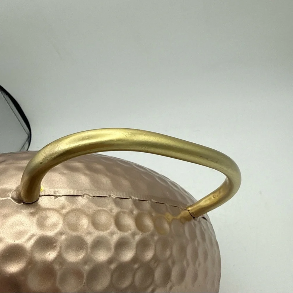 Pink Zebra hammered Copper Cheers cutout Mug Accent warmer Shade W/ Handle
